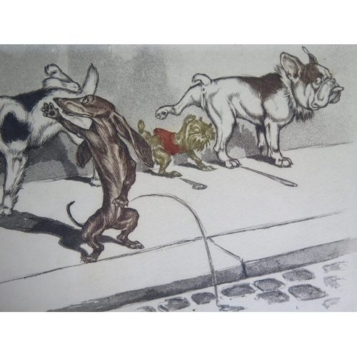 1577 - Boris O'Klein (1893 - 1985) French anthropomorphic artist and cartoonist, six coloured etchings from... 