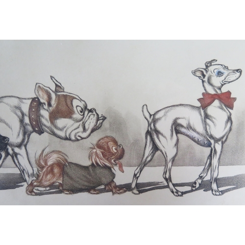 1577 - Boris O'Klein (1893 - 1985) French anthropomorphic artist and cartoonist, six coloured etchings from... 