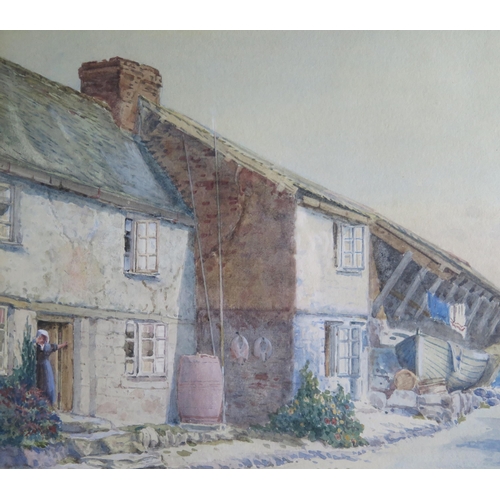 1578 - Ficklin, C19th Century signed watercolour titled 'Cadgwith Aug 1857', 45 x 25cm, F & G