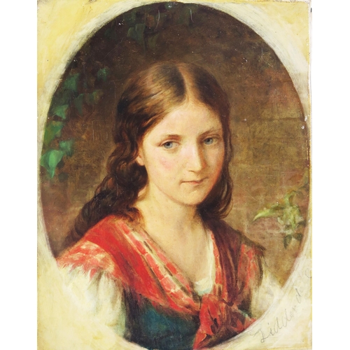 1586 - Attributed to Charles Sillem Lidderdale RBA (1831 - 1895), British artist, Portrait of a Country Gir... 