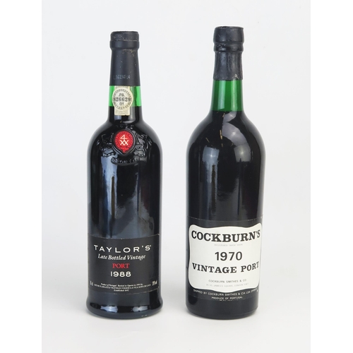 204 - A Bottle of Cockburn's 1970 Vintage Port and a bottle of Taylor's 1988 Vintage port