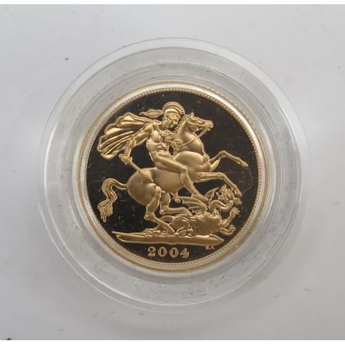 221 - * An Elizabeth II 2004 Gold Sovereign in Royal Mint box. 18% premium _ no VAT