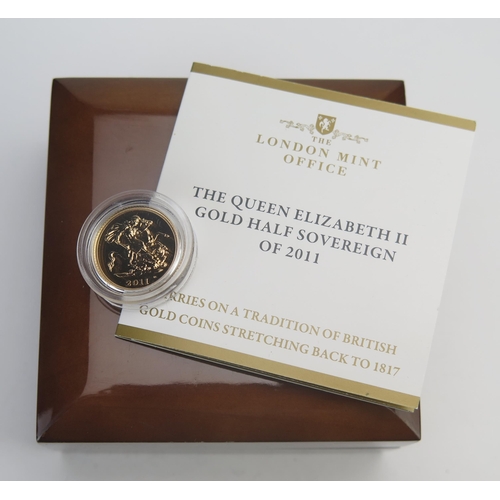 225 - * A Queen Elizabeth II 2011 Gold Half Sovereign in the original London Mint Office Presentation case... 