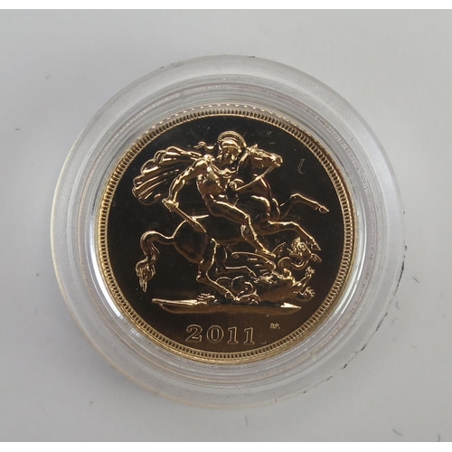 225 - * A Queen Elizabeth II 2011 Gold Half Sovereign in the original London Mint Office Presentation case... 