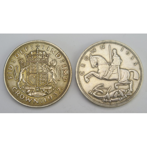 236 - A George V Silver Crown 1935 and a George VI Silver crown 1937