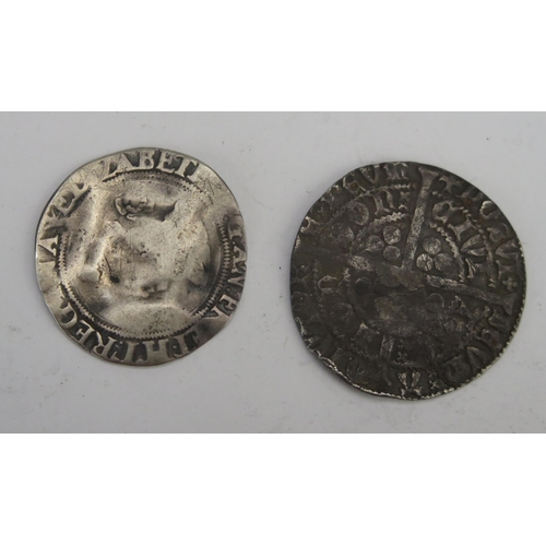 242 - A Henry VI Silver Groat and an Elizabeth II Sixpence 1562