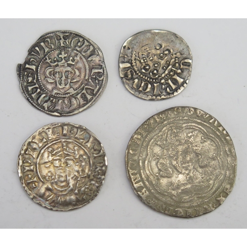 243 - A Selection of Early Hammered Silver Coins including a Long Cross Penny, largest 25.2mm