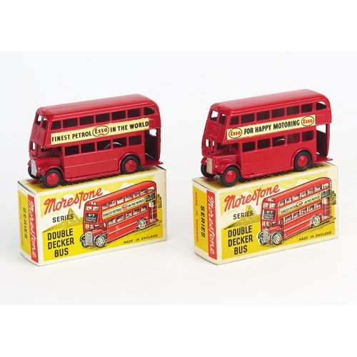 266 - Morestone Series Double Decker Bus Variation Pair, both red with red hubs, No. 