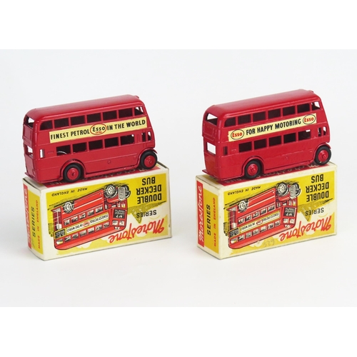 266 - Morestone Series Double Decker Bus Variation Pair, both red with red hubs, No. 