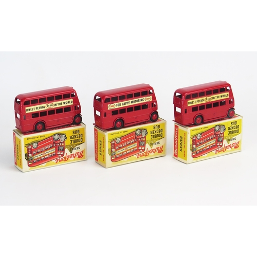 267 - Morestone Series Double Decker Bus Trio, all red with red hubs, No. 