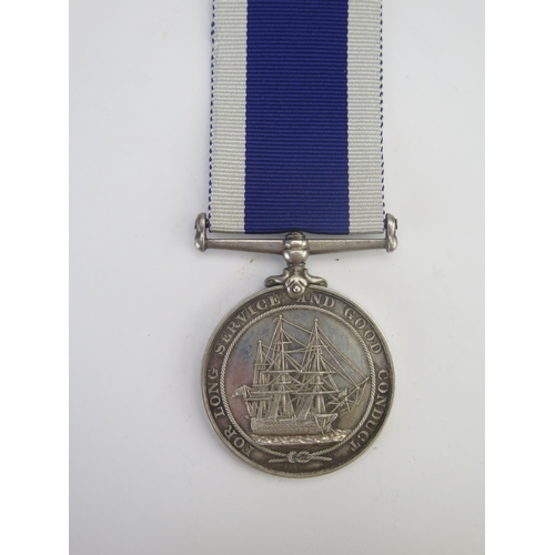 310 - An Edward VII  Royal Navy Long Service & Good Conduct Medal to Charles Rushton. C.P.O. H.M.S. Karrak... 