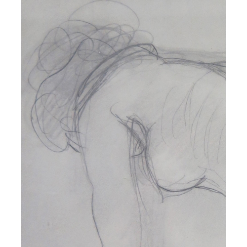 336 - * Auguste Rodin (1840 - 1917) French sculptor, a nude study print published by the Ganymed Press, bl... 