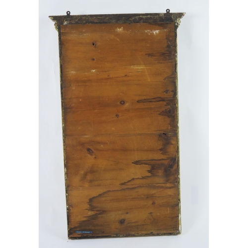 364 - A Regency period gilt wood and gesso pier glass, the pediment of inverted breakfront  outline with p... 