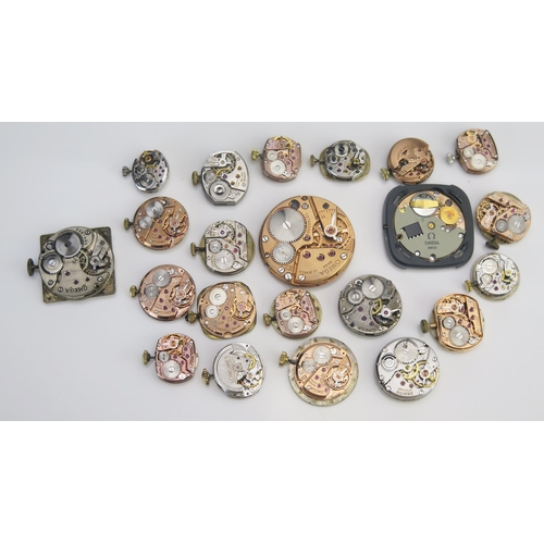 72 - A Selection of OMEGA, ROLEX, JAEGER-LeCOULTRE, ZENITH and LONGINES Movements and Dials including an ... 