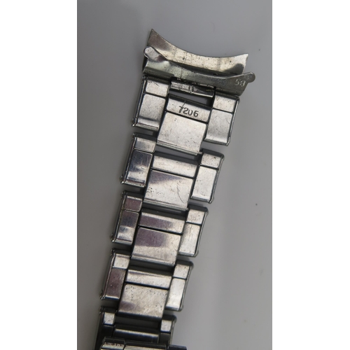 75 - A ROLEX Oyster Bracelet 7206 Folded Riveted 58 End Links (16cm closed), c. 1969, compatible with: Su... 