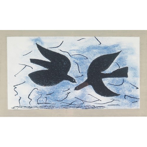 335A - Georges Braque (1882 - 1963) French artist and printmaker, 'Les deux Oiseaux' 1956, coloured etching... 