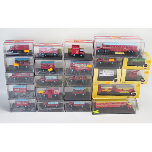 1001 - 21 Oxford Diecast 1:76 Scale Circus related vehicles including mostly Chipperfields Circus - as new ... 