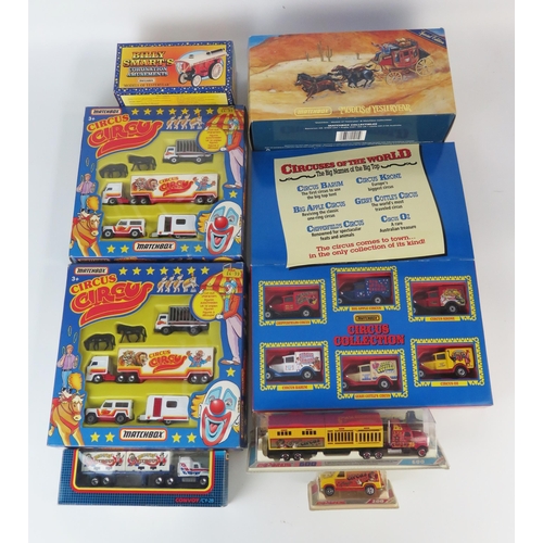 1004 - Matchbox Circus Related Vehicles including x2 MC-803 sets, The Circus Comes To Town set, CY-28 Convo... 