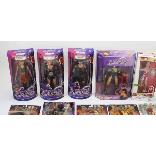 1017 - Xena Warrior Princess and Hercules Collector Figures by Toy Biz including x3 12