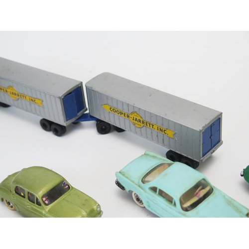 1025 - Selection of Vintage Playworn Toy Cars including CIJ Renault Dauphine, Norev and Matchbox