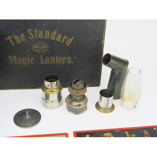 1040 - An Ernst Plank The Standard Magic Lantern with 10 slides in original box