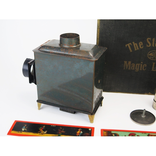 1040 - An Ernst Plank The Standard Magic Lantern with 10 slides in original box