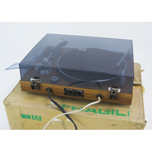 1066 - Rotel RP-1500 DC Servo Belt Drive Turntable on teak base with original box and manual