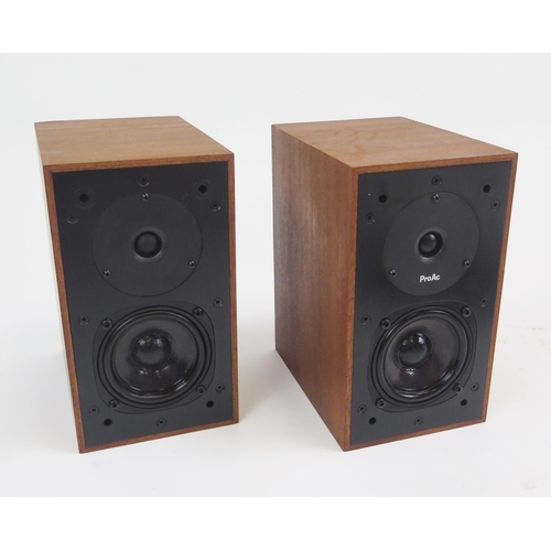 1077 - ProAc Tablette Pair of Speakers, 8 ohms, 80 watts, with mahogany veneer casing