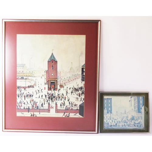 1103 - L.S. Lowry, 'Town Centre', print, 60x50cm, framed & glazed and one other