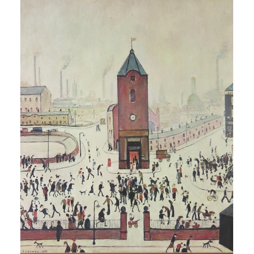 1103 - L.S. Lowry, 'Town Centre', print, 60x50cm, framed & glazed and one other