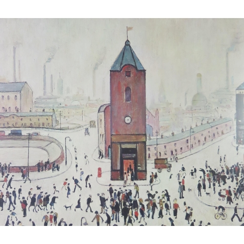 1103 - L.S. Lowry, 'Town Centre', print, 60x50cm, framed & glazed and one other