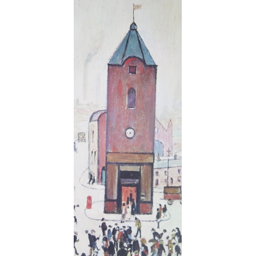 1103 - L.S. Lowry, 'Town Centre', print, 60x50cm, framed & glazed and one other