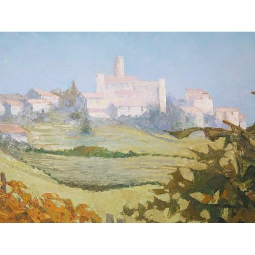 1110 - Alan Cotton (b.1936), 'Piemonte _ Catiglione Fallento' 1999, oil on canvas, labelled verso, 59.5cm s... 