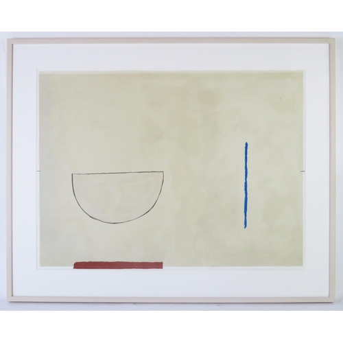 William Scott RA (1913 - 1989) renowned British abstract artist whose peers included the artists Rothko and de Kooning. Still Life (1988), Artist's Proof, 80x60cm, framed and glazed