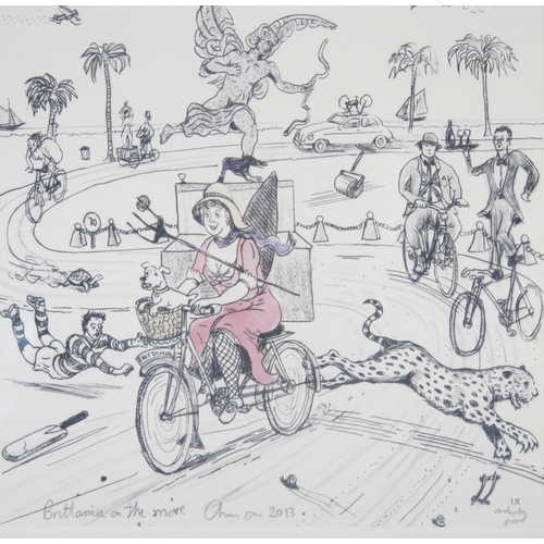 1116 - Chris Orr (b.1943) Painter and Printmaker 'Brittania (sic) on the Move', artist's proof, etching and... 