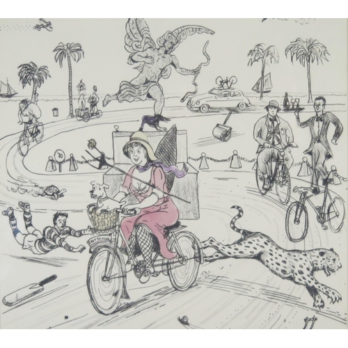 1116 - Chris Orr (b.1943) Painter and Printmaker 'Brittania (sic) on the Move', artist's proof, etching and... 