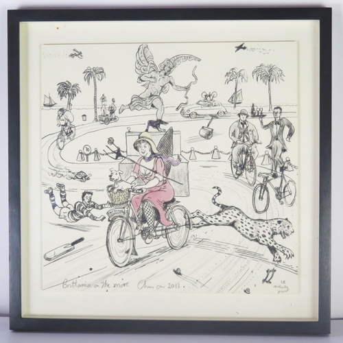 1116 - Chris Orr (b.1943) Painter and Printmaker 'Brittania (sic) on the Move', artist's proof, etching and... 