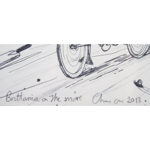 1116 - Chris Orr (b.1943) Painter and Printmaker 'Brittania (sic) on the Move', artist's proof, etching and... 