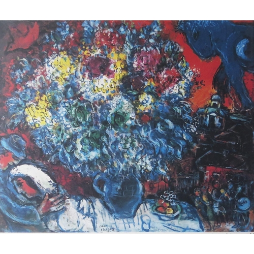 1124 - Marc Chagall (1887 - 1985) Russian - French modernist artist, 'Le Bouquet Bleu', Lithographic print ... 