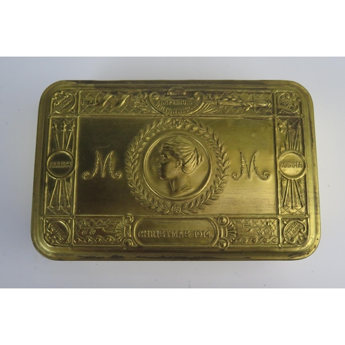 1564 - A World War One Princess Mary brass Christmas 1914 box.