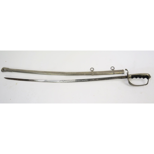 1565 - A Spanish reproduction American Civil War style officer's sword with 78cm etched and fullered blade,... 