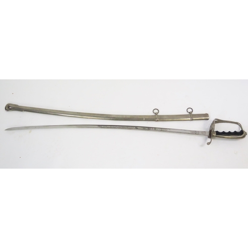 1565 - A Spanish reproduction American Civil War style officer's sword with 78cm etched and fullered blade,... 