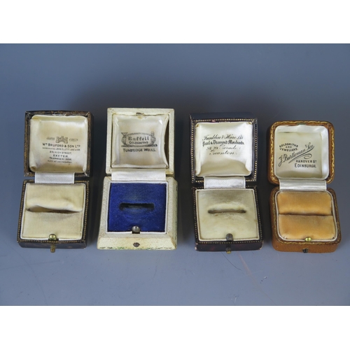 258 - Four Ring Boxes, all named including Bruford & Son