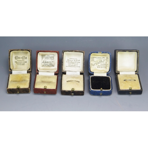 262 - Five Ring Boxes, four named including Herbert Wolf Ltd.