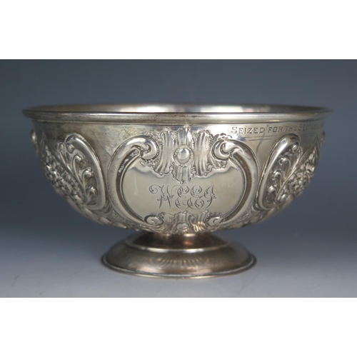 552 - A Late Victorian silver pedestal rose bowl, maker William Hutton & Sons Ltd, London, 1896, inscribed... 