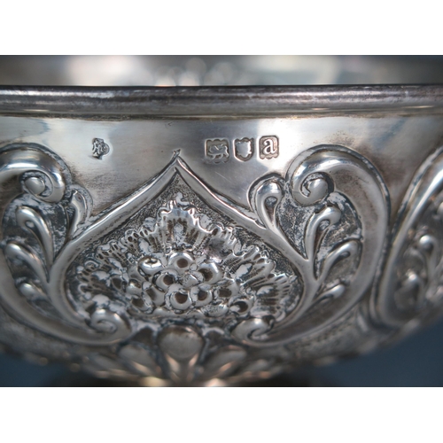 552 - A Late Victorian silver pedestal rose bowl, maker William Hutton & Sons Ltd, London, 1896, inscribed... 