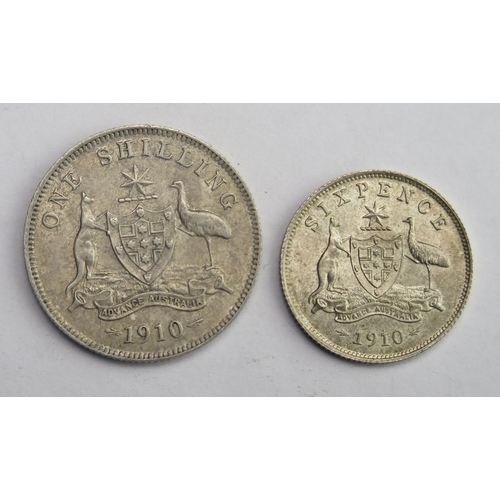 809 - Australian higher grade 1910 shilling and sixpence