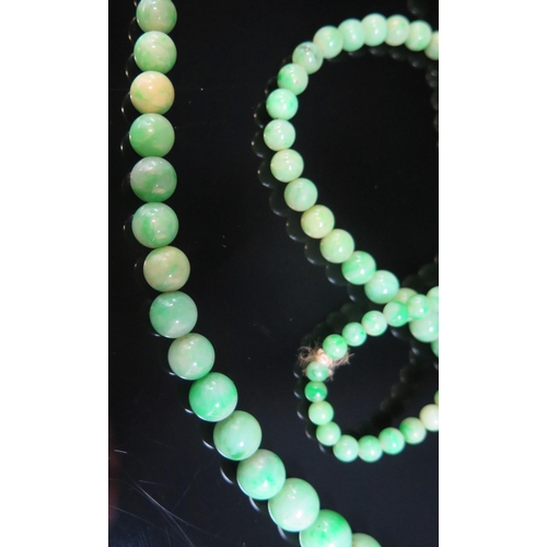 82 - A Jadeite Graduated Bead Necklace, 27.5