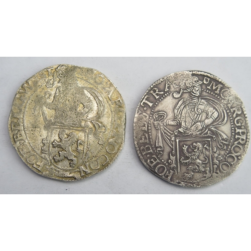 824 - Netherlands 2 x Leeuwendaalder 1616 and 1655