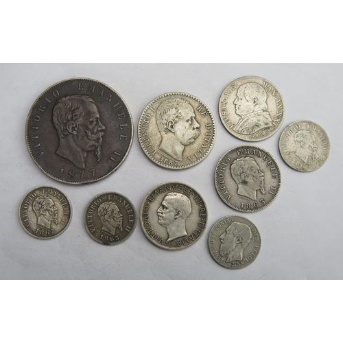 829 - Italy Group including 1877 5 Lira etc.